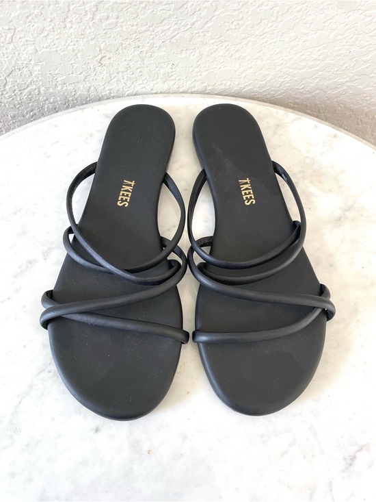 TKEES Shoes - TKEES Black Strappy Slide Sandals